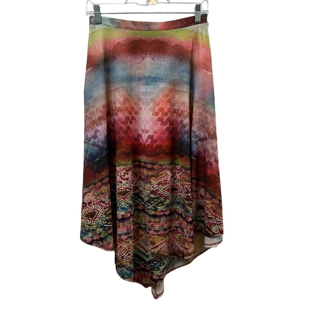 One World Multi Pink Handkerchief Hem Skirt, Small